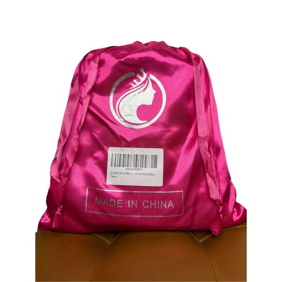 28” Long Human Hair Wig Wavy Front Lace Natural Black Full Glueless - Picture 10 of 10